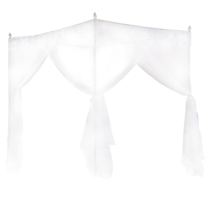 4-Ecken-Pfosten-Prinzessinnen-Betthimmel, Polyester-Bettvorhang, Atmungsaktiver Netz-Bettvorhang, Ba