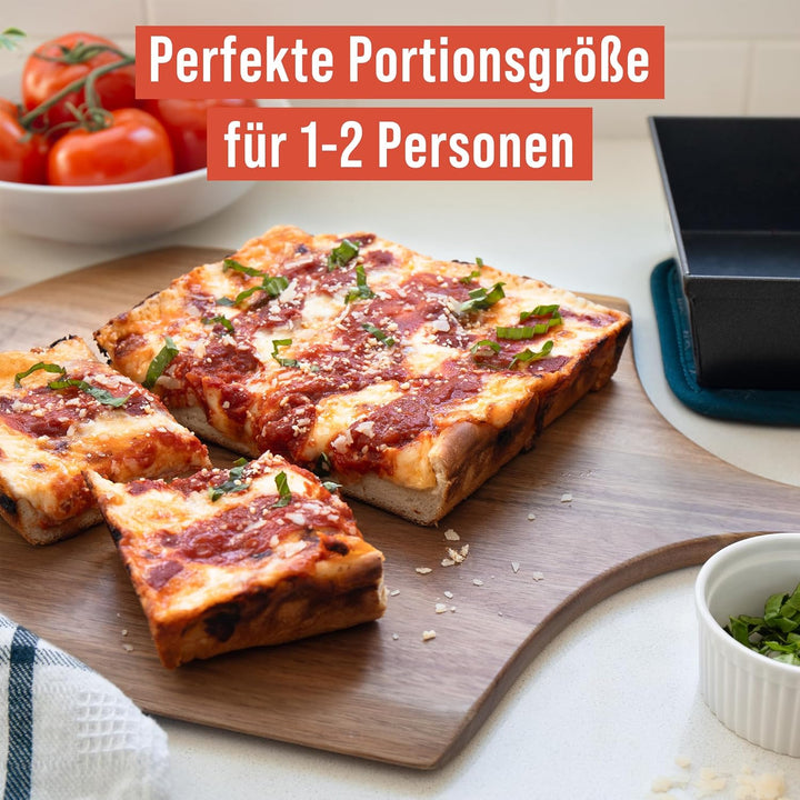 Chef Pomodoro Pizzablech – Pizza Backblech – Pizza Blech – Pizza Pan – Pizzaform rechteckig –Detroit