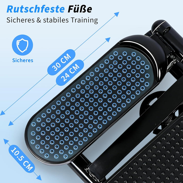 Mini Stepper - Stepper für Zuhause mit Power Ropes - 2-In-1 Ministepper für Beine &amp; Arm - Widerstand