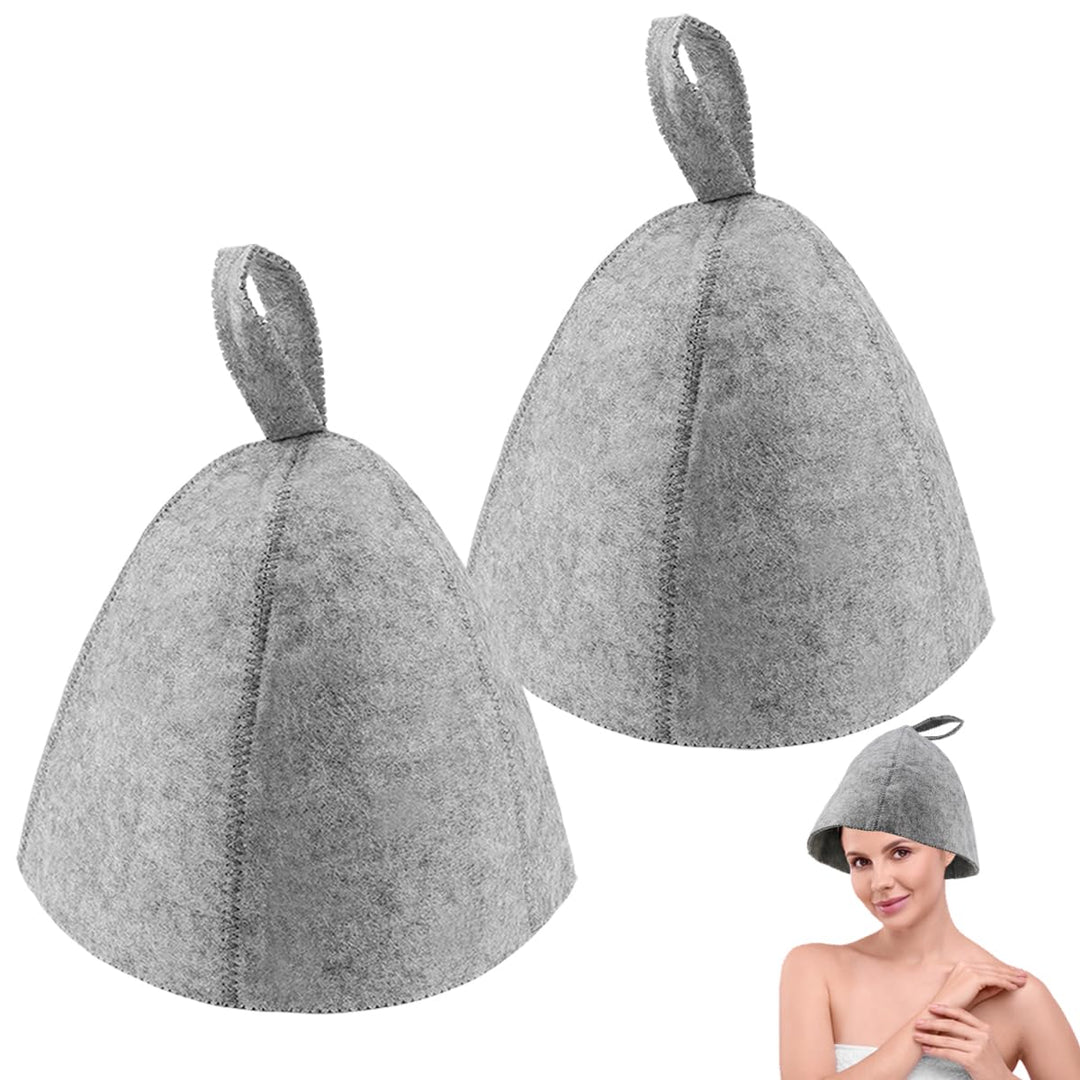 ZJIVQO Dicker Saunahut, Wolle, Saunahut für Damen und Herren, atmungsaktiver Kopfschutz, ideal für S