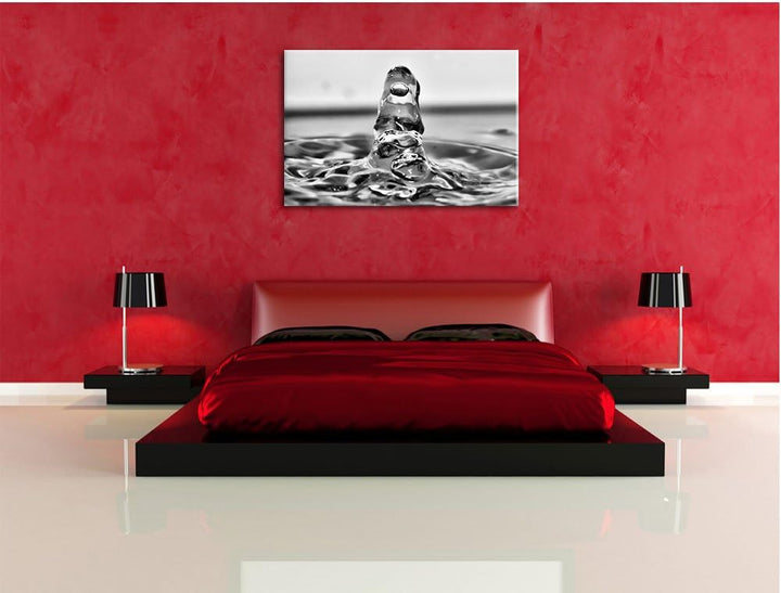 Pixxprint aussergewöhnlicher Wassertropfen als Leinwandbild/Grösse: 100x70 / Wandbild/Kunstdruck/fer