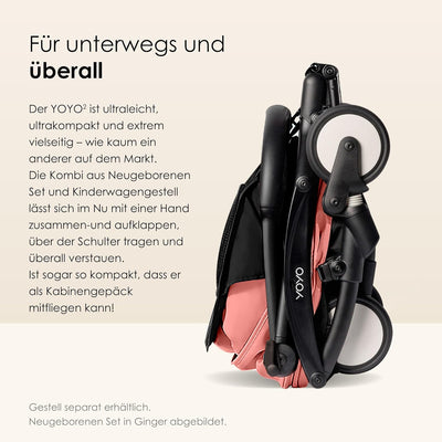 BABYZEN YOYO 0+ Neugeborenen Set, Red - Inklusive Matratze, Verdeck, Kopfstütze und Fussabdeckung -