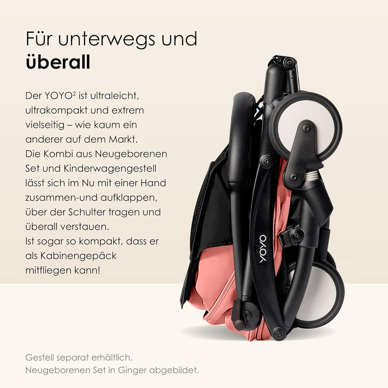 BABYZEN YOYO 0+ Neugeborenen Set, Red - Inklusive Matratze, Verdeck, Kopfstütze und Fussabdeckung -