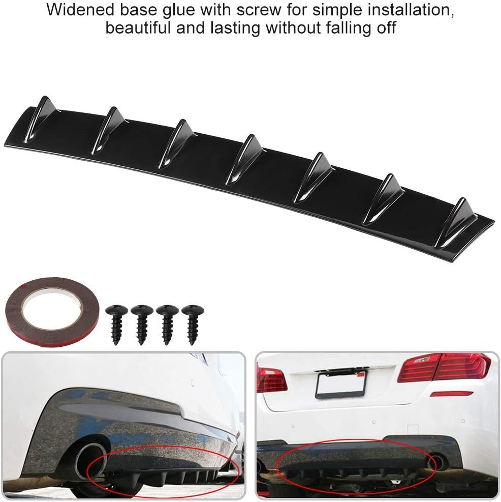 Qiilu Auto Heckstossstange Spoiler,Heckspoiler Shark Fin Diffusor Universal Spoiler Auto Heckstossst
