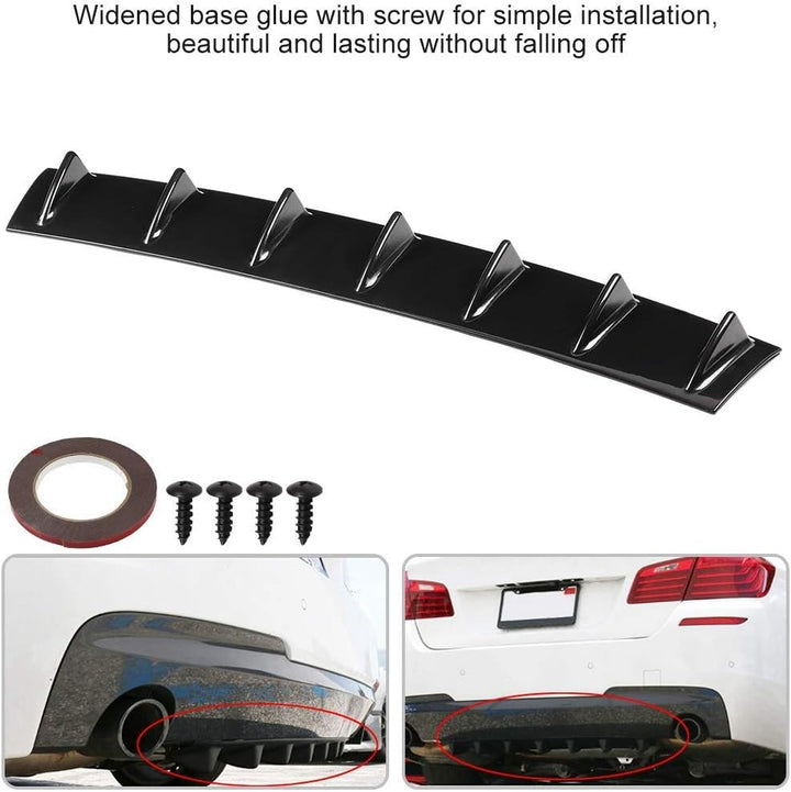 Qiilu Auto Heckstossstange Spoiler,Heckspoiler Shark Fin Diffusor Universal Spoiler Auto Heckstossst
