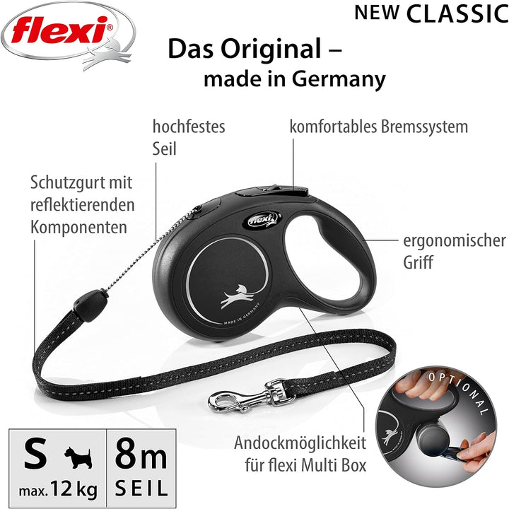 FLEXI KLASSISCHES CORDON LANG S (SCHWARZ 8 METROS 12 KG) schwarz S 8 m, schwarz S 8 m