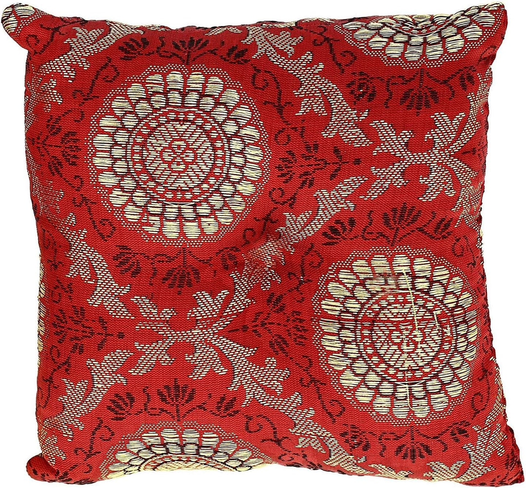 Ajuny Tibetische Klangschale Set Handgefertigte Messing-Schale In Rot mit Stock & Kissen Meditation