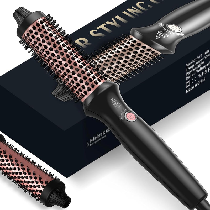 Thermal Brush 32mm, UKLISS Elektrische Haarbürste, 3 in 1 Stylingbürsten mit Lockenbürste Hot Comb H