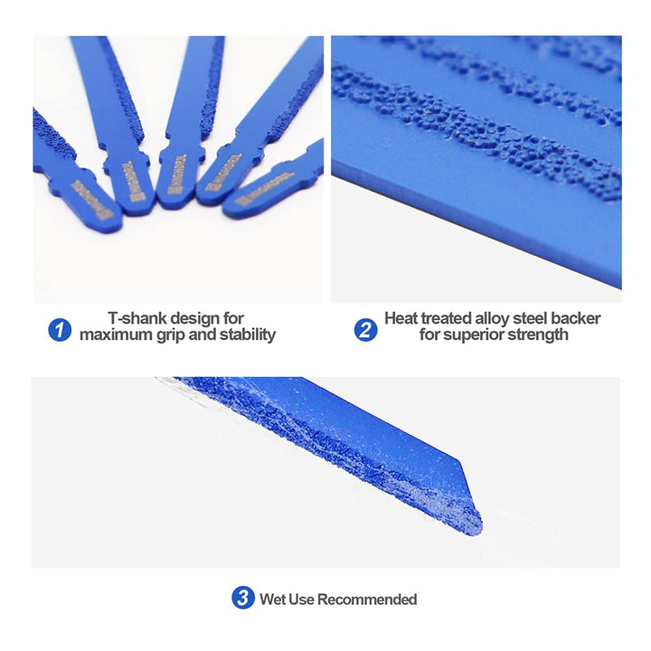HIGHDRIL 100mm Diamant-Stichsägeblatt – 5 Stück Durchmesser 4 Zoll/100 mm für gerade oder gebogene S