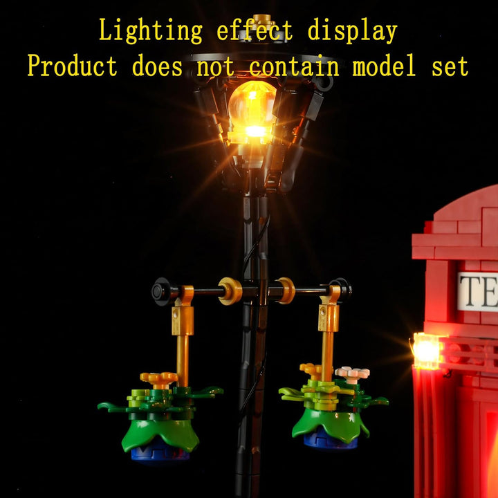 GEAMENT LED Licht-Set Kompatibel mit Lego Rote Londoner Telefonzelle (Red London Telephone Box) - Be