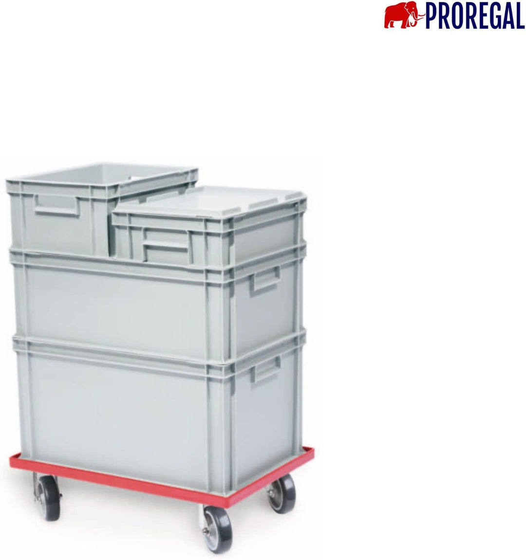 PROREGAL SuperSparSet 10x Scharnierdeckel für Eurobehälter | HxBxT 2,7x20x30cm HxBxT 2,7x20x30cm (10