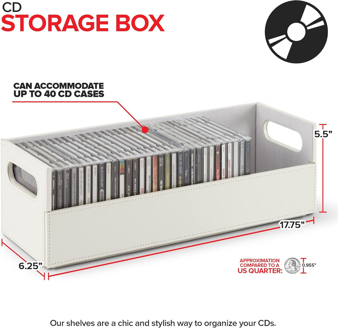 Stock Your Home CD-Aufbewahrungsbox, Organizer-Regal für Filmhüllen, DVDs, Kassettenband-Display-Stä