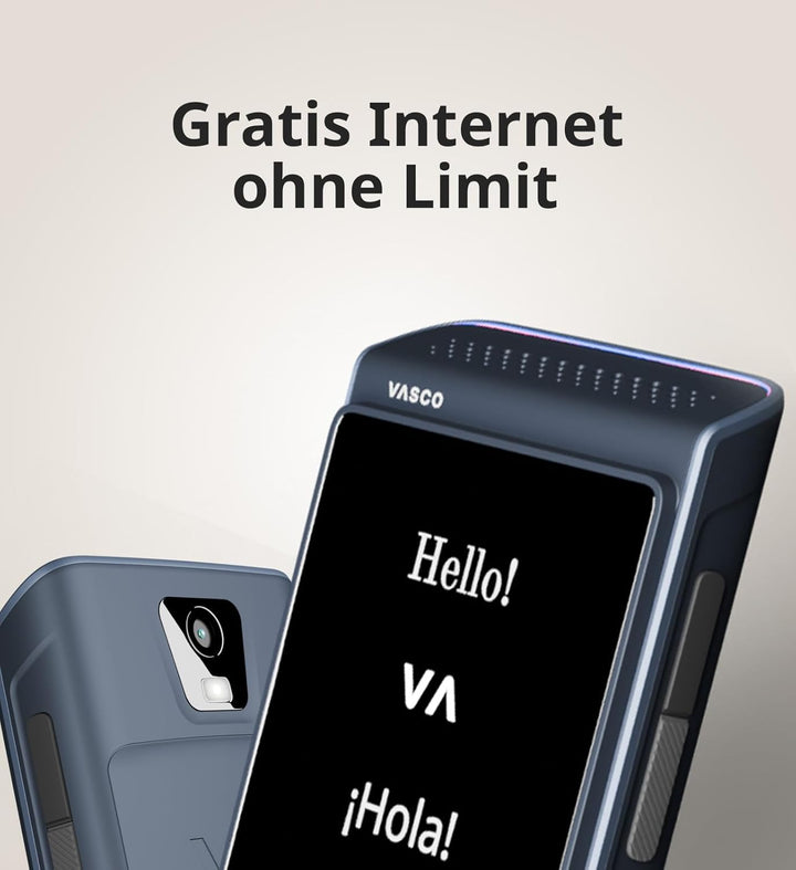 Vasco Translator Q1 | Sprachübersetzer | Sprachausgabe mit eigener Stimme (Voice Cloning) | Anruf Üb