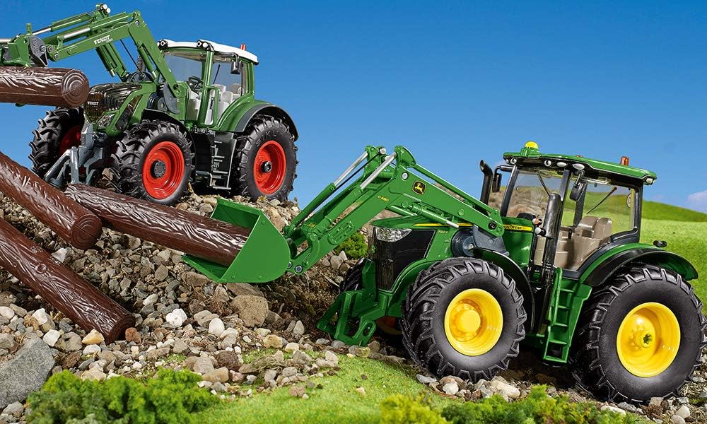siku 6792, John Deere 7310R Traktor mit Frontlader, Grün, Metall/Kunststoff, 1:32, Ferngesteuert, St