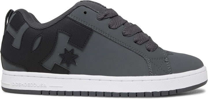 DC Shoes Herren Court Graffik Sneaker, 38.5 EU Dk Grey Black White