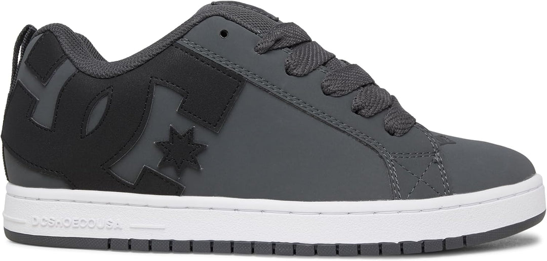 DC Shoes Herren Court Graffik Sneaker 38 EU Dk Grey Black White, 38 EU Dk Grey Black White