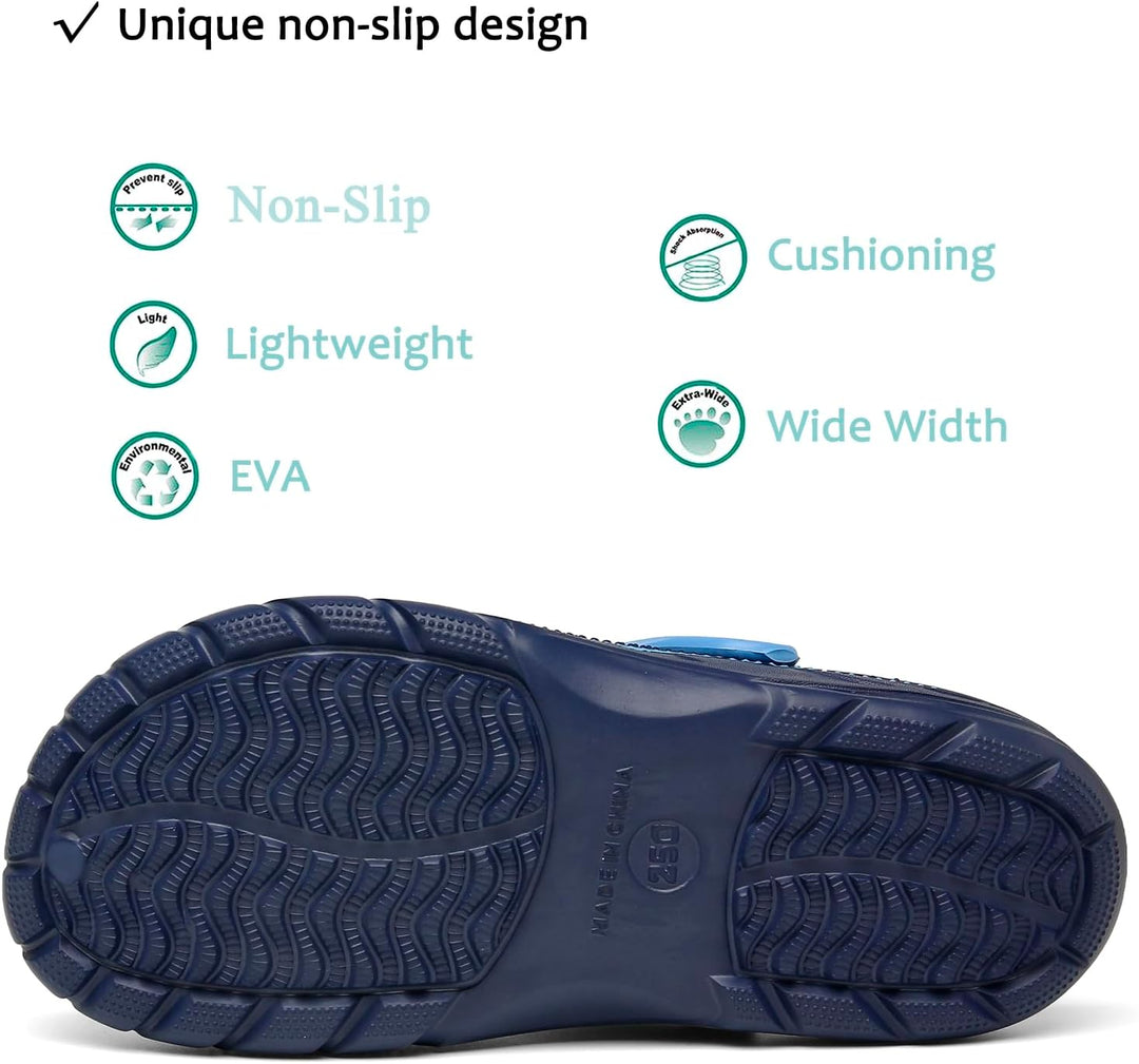 Unisex Clogs Pantoletten Sommer Hausschuhe Strand Sandalen Gartenschuhe mit Fussbett aus Weichem 46/