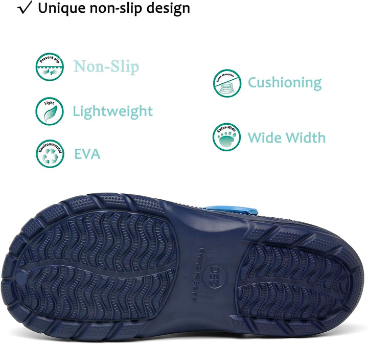 Unisex Clogs Pantoletten Sommer Hausschuhe Strand Sandalen Gartenschuhe mit Fussbett aus Weichem 46/