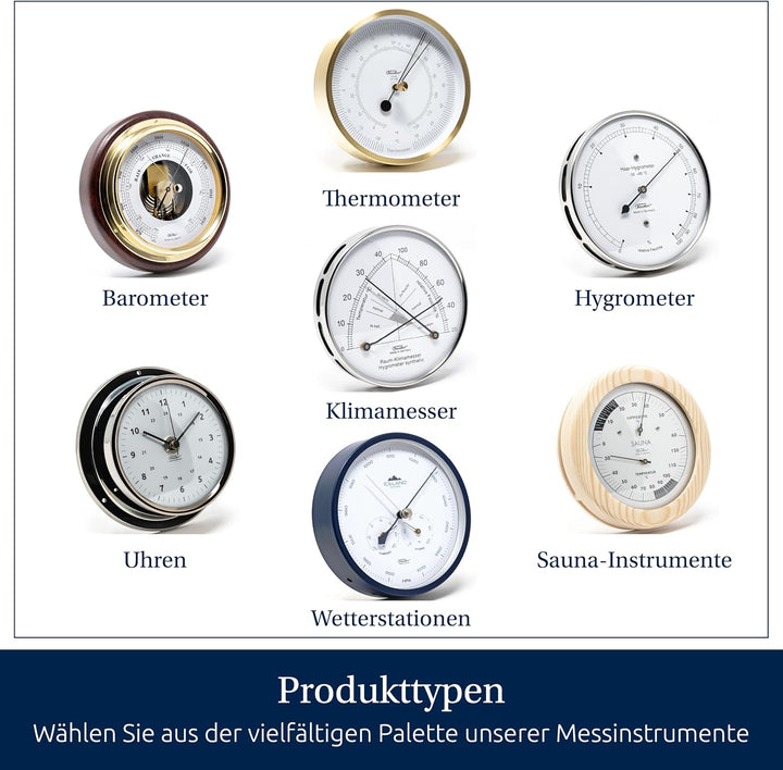 Fischer 191.01 - Sauna-Hygrometer synthetisch - 130mm Sauna-Luftfeuchtigkeitsmesser aus Edelstahl -