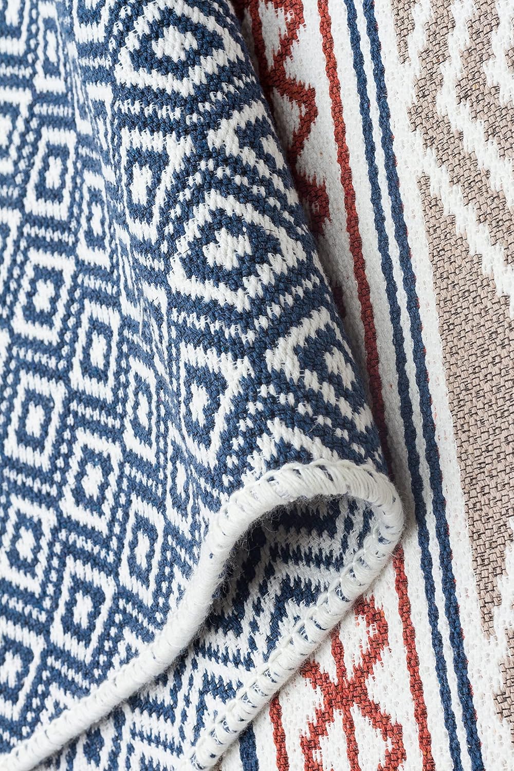 Arya 26 Navy/Beige 80x300cm 80x300 Beige, 80x300 Beige