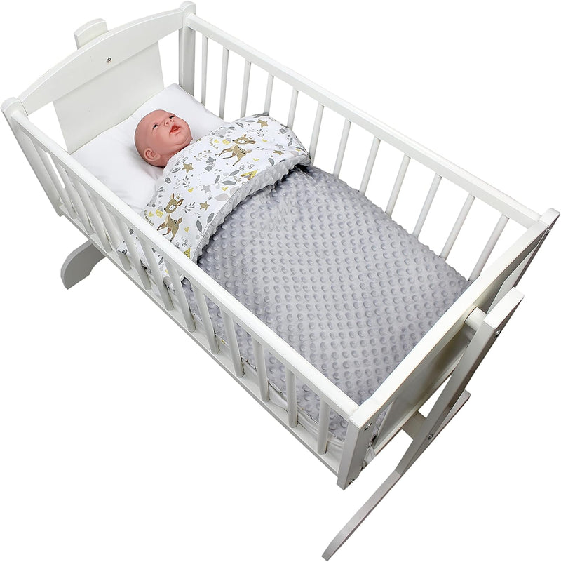 TupTam 2er Set Baby Decken Einschlagdecke 85x85 cm für Autositz Babyschale Babydecke Wiegendecke Min