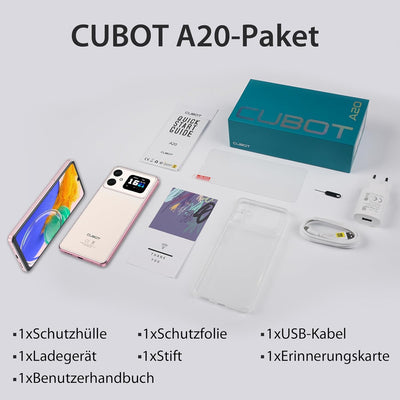 CUBOT A20 Handy Ohne Vertrag Android 14,6.8'' HD+ 12GB+128GB/1TB Erweiterbar Günstig Smartphone, Dua