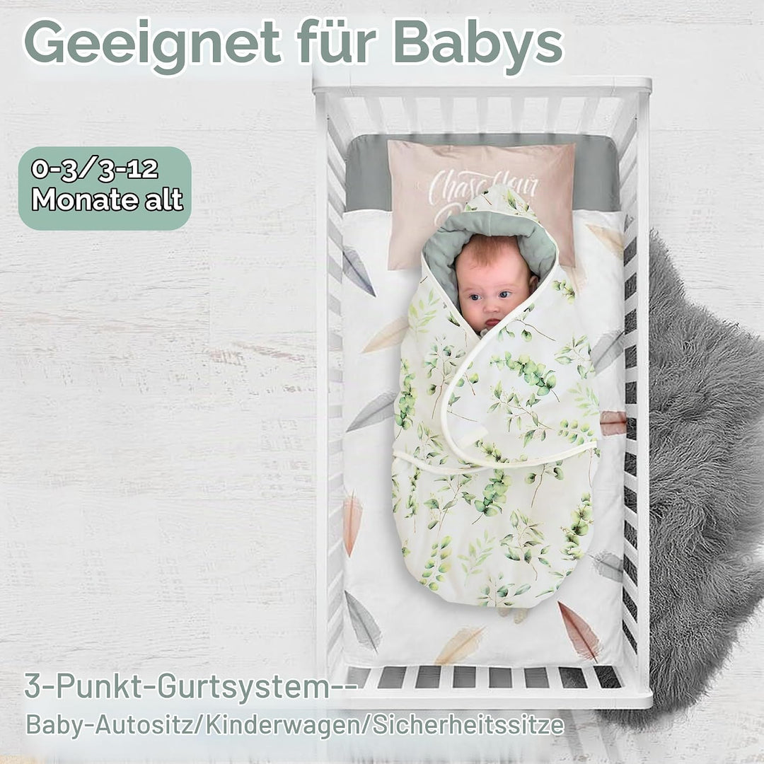 Einschlagdecke Babyschale für Winter Buggy Universal Fusssack Babydecke Baumwolle Baby Pucksack für