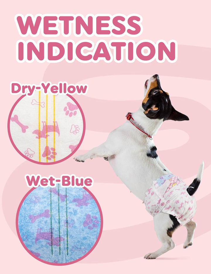 Dono Katzenwindeln, 24 Stück, Hundewindeln für Hündinnen Mit Nässeindikator, Hundehosen für Inkontin