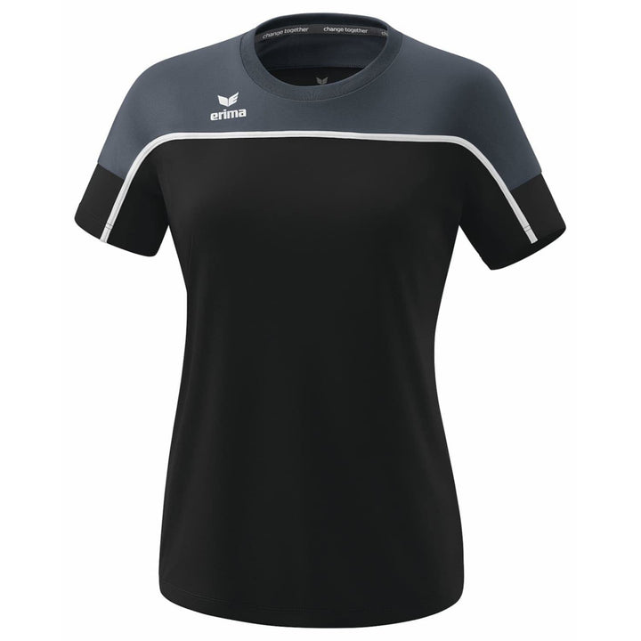 Erima Change by T-Shirt Damen Damen 36 Black Grey/Slate Grey/Weiss, 36 Black Grey/Slate Grey/Weiss