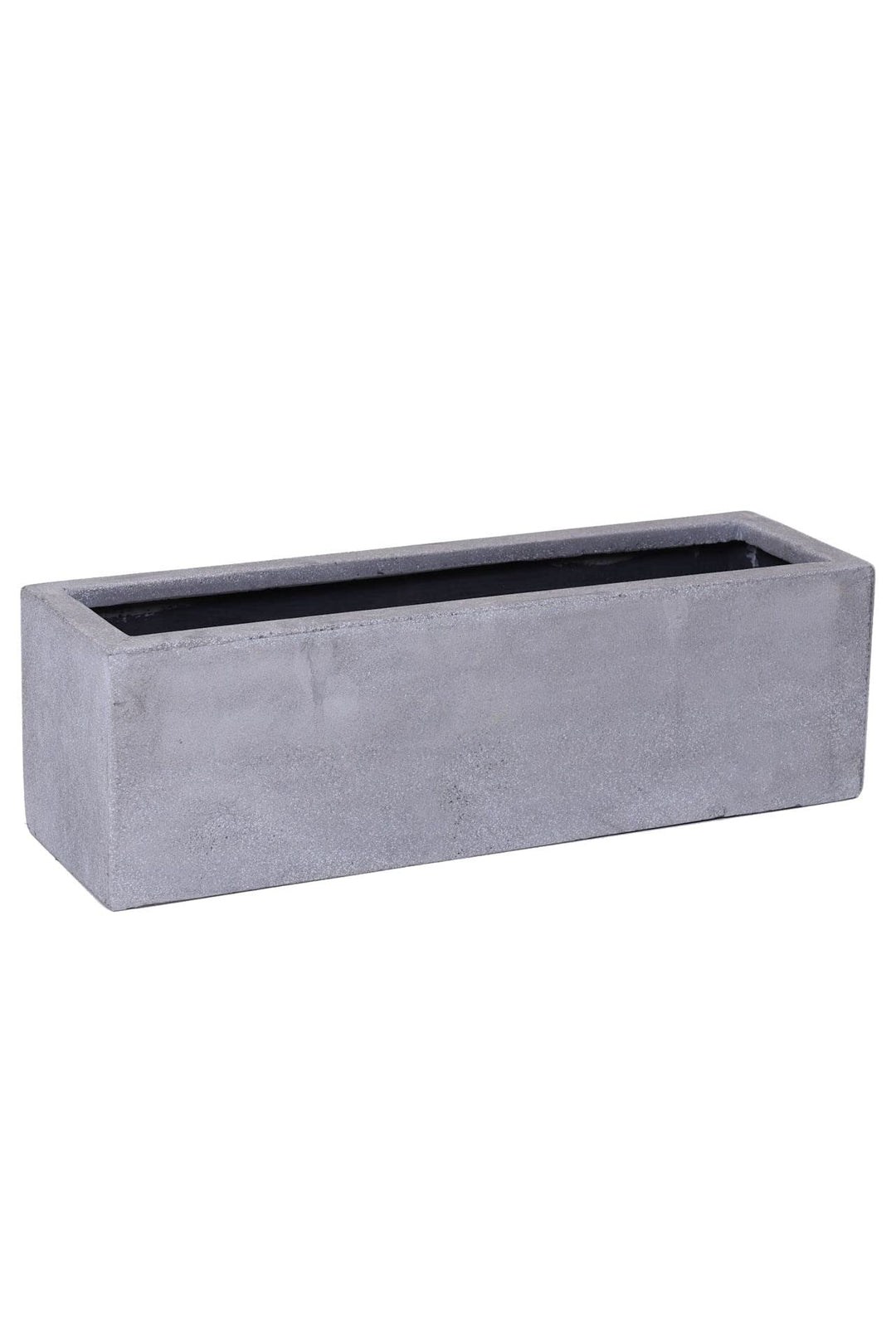 VIVANNO Blumenkasten Balkonkasten Pflanzkasten Fiberglas FLOBO Beton-Optik grau - 15x60x17 cm 15x60x