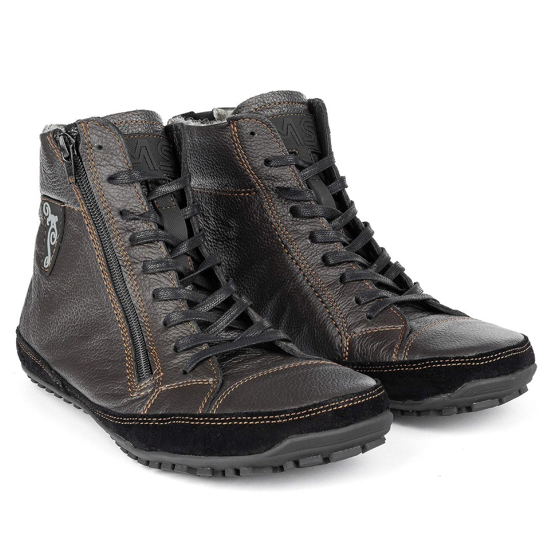 Magical Shoes Barfussschuhe gefüttert für Damen & Herren, Schnürstiefel, Stiefel Winter, minimalisti