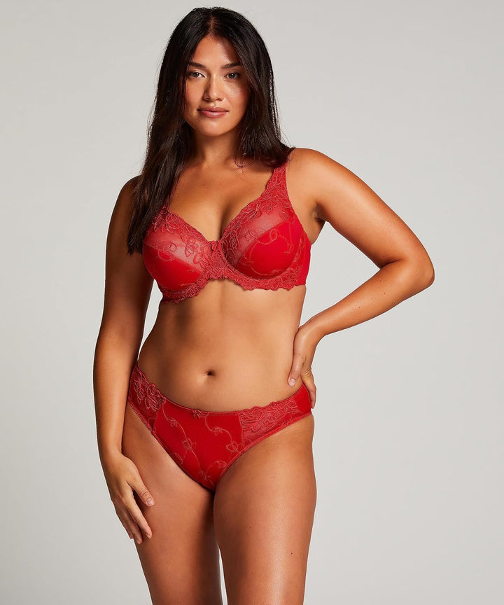 HUNKEMÖLLER Damen Mature BH 80D Rot, 80D Rot