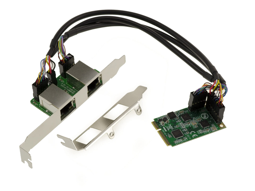 KALEA-INFORMATIQUE Mini PCIe MiniPCIe Karte 2 Ports 2.5 Gigabit RJ45 LAN ethernet 10 100 1000 1G 2.5