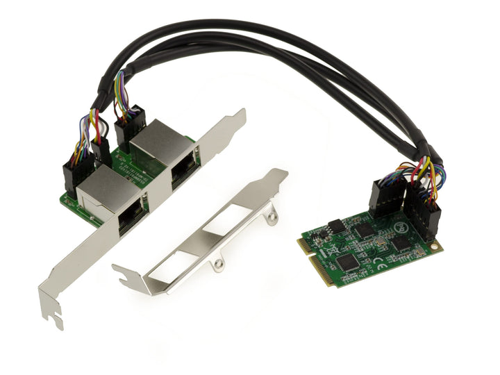 KALEA-INFORMATIQUE Mini PCIe MiniPCIe Karte 2 Ports 2.5 Gigabit RJ45 LAN ethernet 10 100 1000 1G 2.5