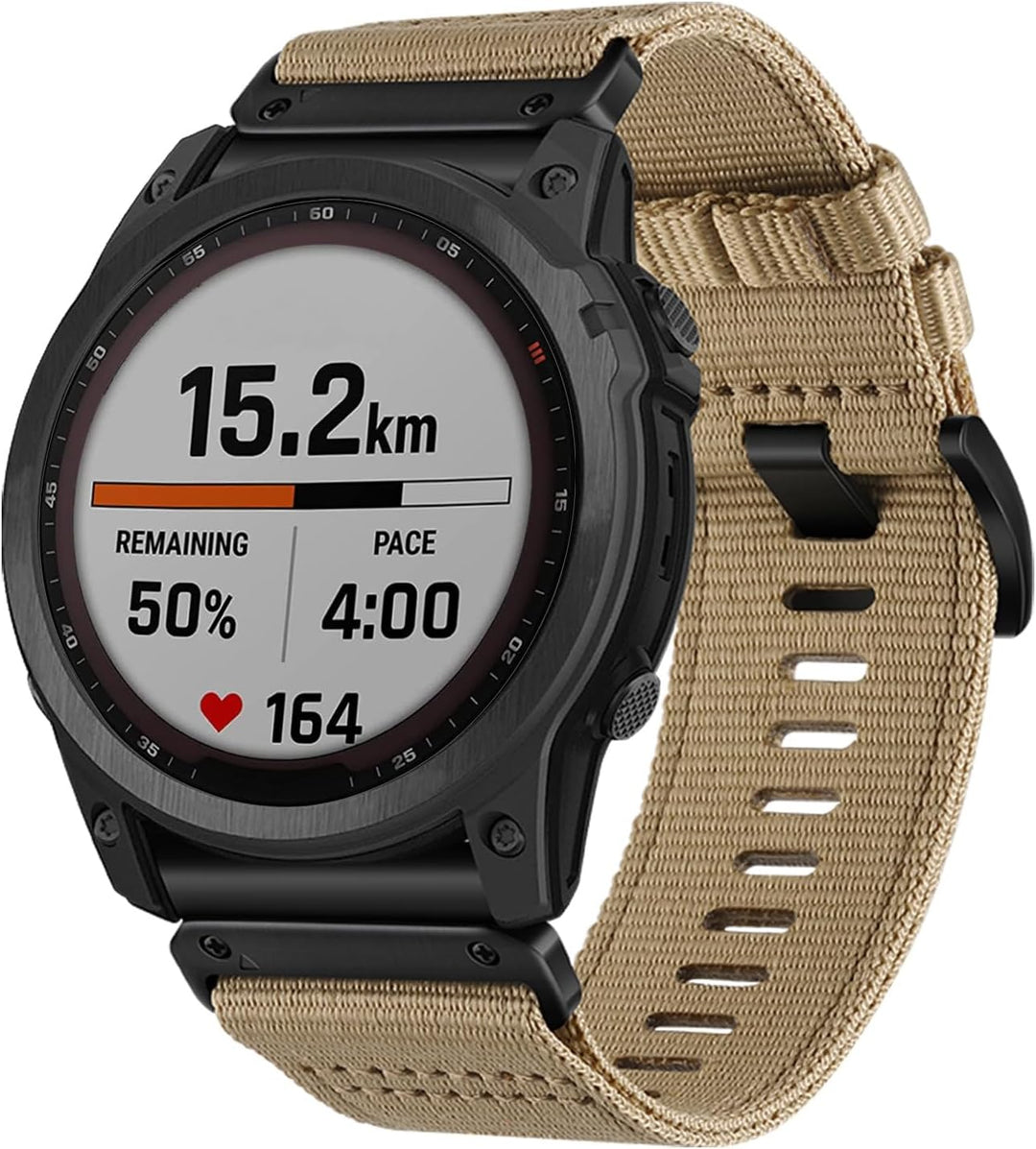 YOOSIDE Nylon Armband für Garmin Fenix 7 / Fenix 6 / Fenix 5 / epix Pro 47mm, Verbessert Quick Fit 2