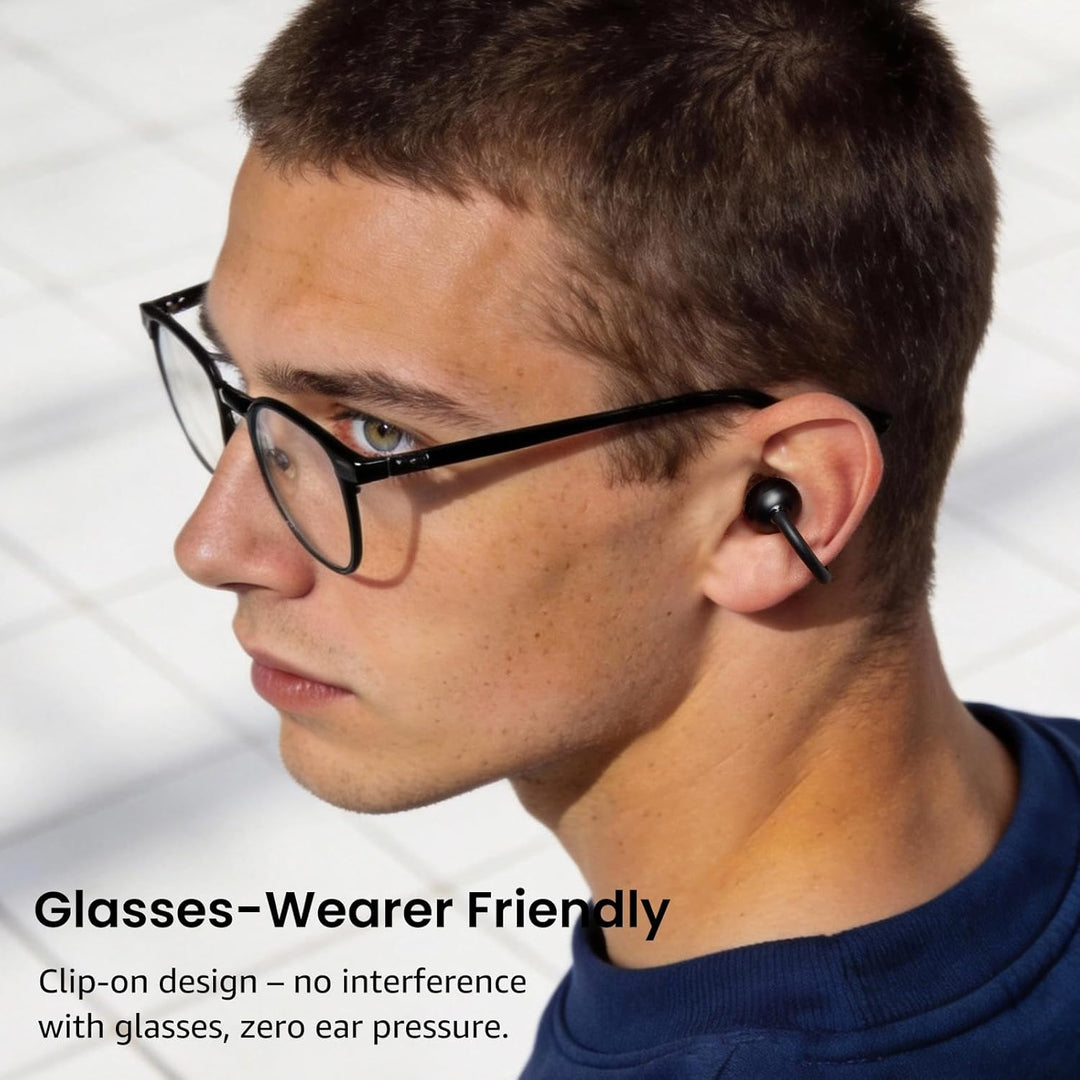 TOZO OpenEarRing Open Ear Kopfhörer 5.4 Bluetooth Kopfhörer, Bequem Clip On Kopfhörer, Kopfhörer Kab