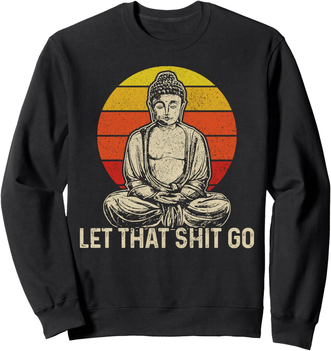 Buddha Meditation Lustig Yogi Vintage Yoga Geschenk Sweatshirt