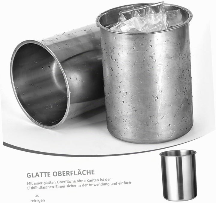 Cabilock Eiswürfeleimer Aus Edelstahl Getränkekühleimer Für Bar Und Restaurant Praktischer Metall-ei