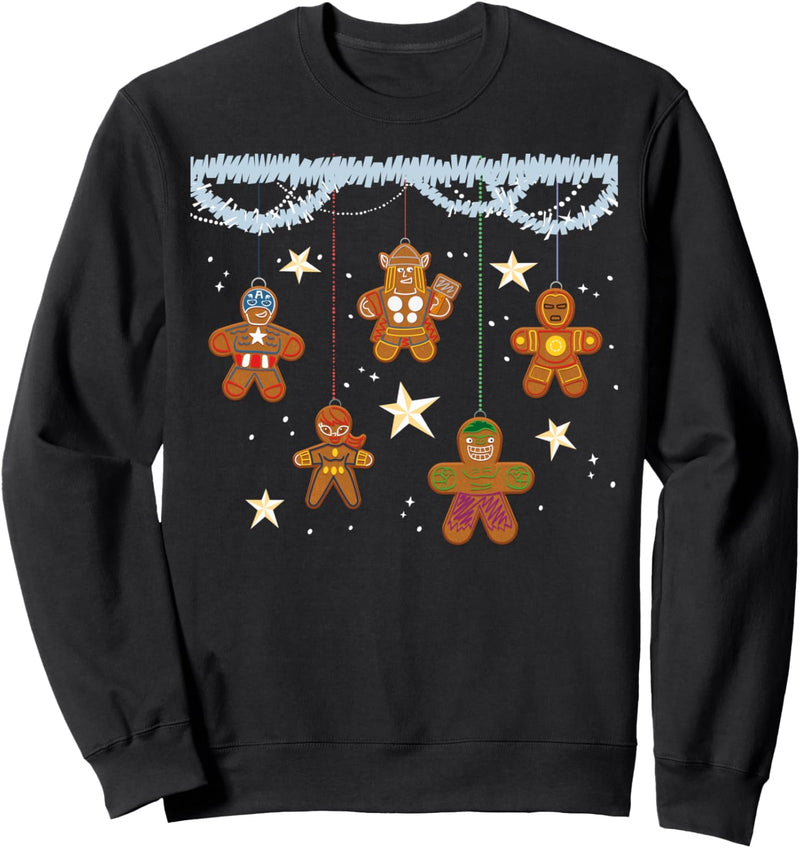 Marvel Avengers Gingerbread Cookie Ornaments Holiday Sweatshirt