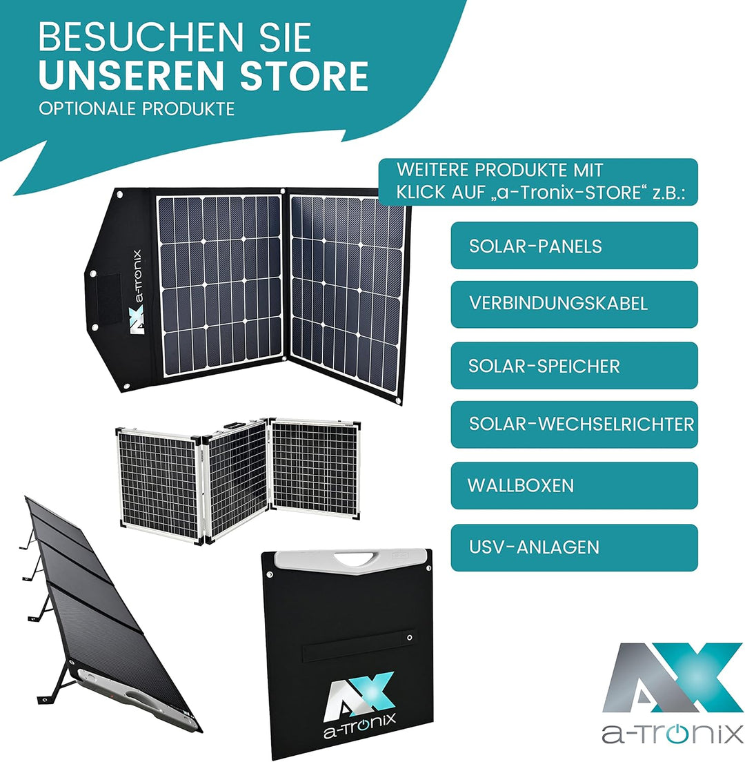 a-TroniX PPS Solar 0% MwSt §12 III UstG Bag Vario 200W, faltbares Solarpanel, USB Anschluss, Outdoor