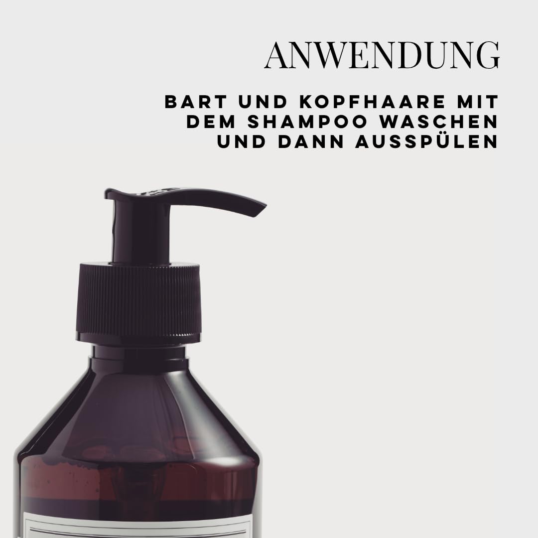 Beyer’s Oil Shampoo Eisenkraut 250ml - 100% natürliches Bartpflege Bartshampoo - Macht den Bart weic