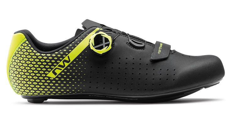 Northwave Strassenschuhe Core Plus 2 36 EU Black Yellow Fluo, 36 EU Black Yellow Fluo