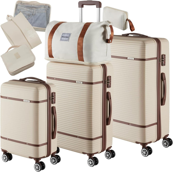 tectake® 13-TLG. Koffer Set mit Reisetasche, Koffer & Trolleys, Reisekoffer mit Rollen, Kofferset mi