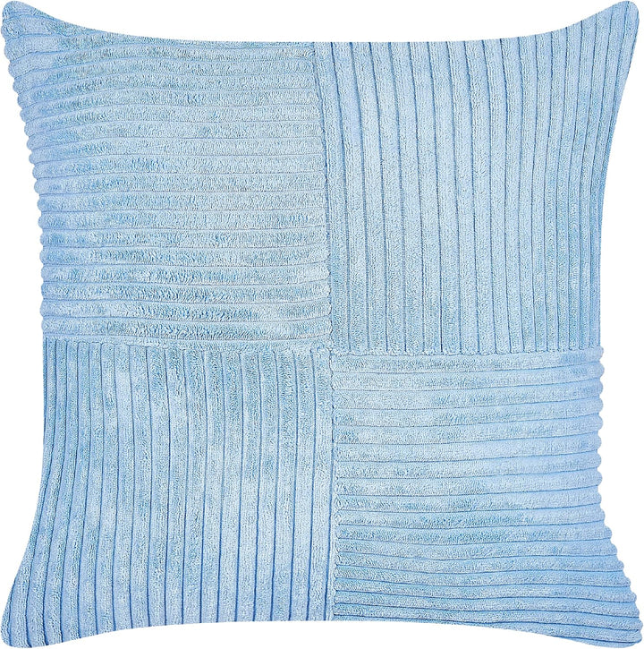 Set aus 2 dekorative Kissen aus Cord 43 x 43 cm Blau Millet