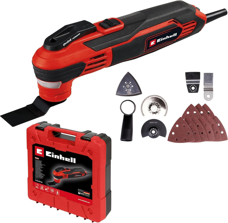 Einhell Multifunktionswerkzeug TE-MG 350 EQ (350 W, 22.000 bis 40.000 min^-1 Schwingzahl, LED-Licht,