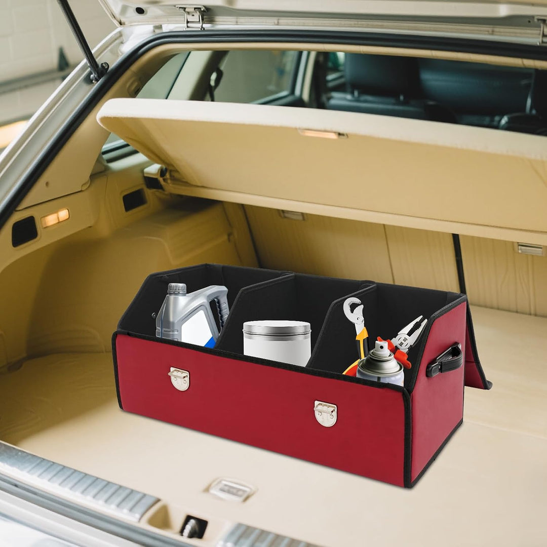 56L Kofferraum Organizer mit Deckel,Auto Kofferraumbox wasserdicht &amp; verschleissfest Auto Kofferraum