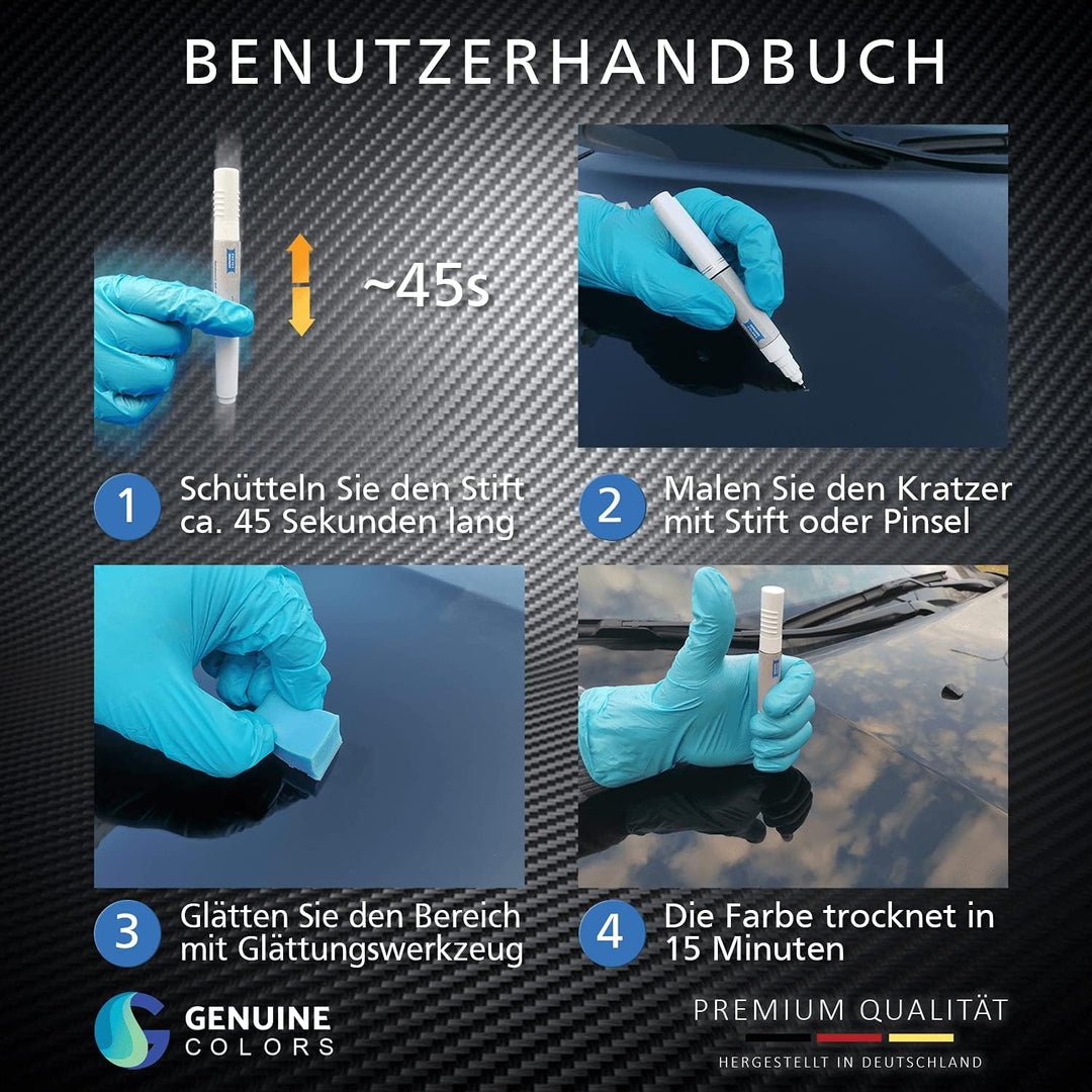 Genuine Colors Lackstift STEEL GREY/MIDNIGHT SILVER PMNG für Tesla Silber ALL MODELS, MODEL S, MODEL