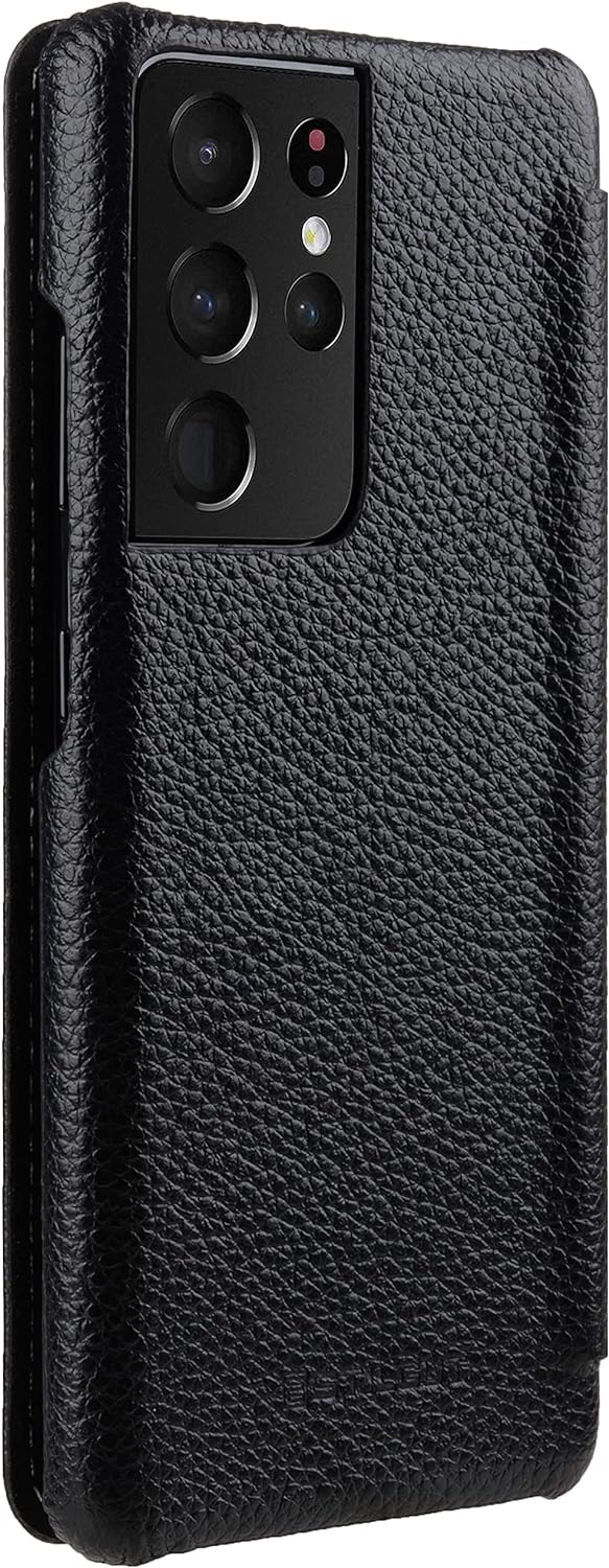 STILGUT Book Case kompatibel mit Samsung Galaxy S21 Ultra 5G Hülle aus Leder zum Klappen, Klapphülle