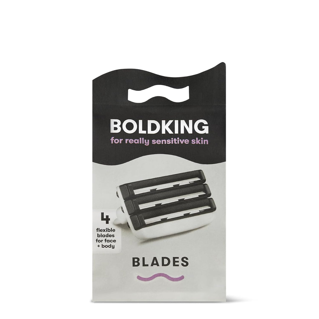 Boldking Rasierklingen 4 Stück Extra Sensitiv - Rasierklinge für besonders sensible Haut - Rasierkli