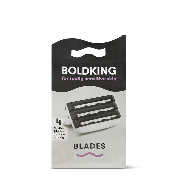 Boldking Rasierklingen 4 Stück Extra Sensitiv - Rasierklinge für besonders sensible Haut - Rasierkli